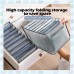 Yotako 3Pcs Kleideraufbewahrung Aus Mesh, 9 Grids Kleiderschrank Kleider Organizer, Faltbare Closet Drawer Organisers, Garderobe Kleidung Veranstalter für Jeans, Kleidung,T-Shirt, BH ,Hosen (Grau)